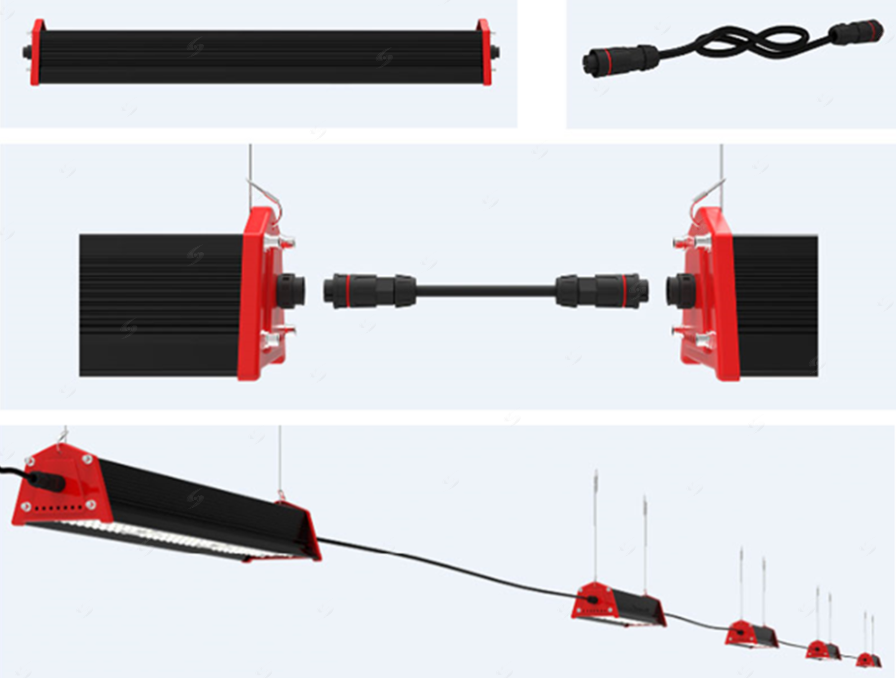 Đèn LED linear light phù hợp cho thiết kế chiếu sáng đèn nhà kho nhiều kệ hàng.