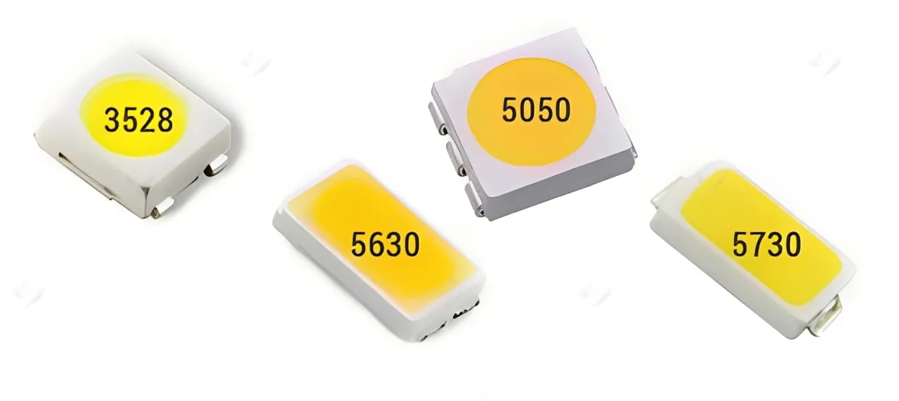 Chip led smd là gì – hình minh họa chip led smd gắn bề mặt bảng mạch và đặc điểm kỹ thuật.