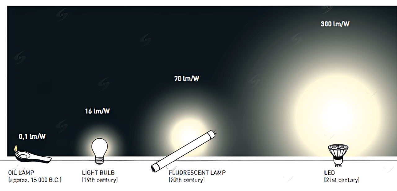 Hiệu suất phát sáng – thông số kỹ thuật của đèn LED cho biết mức độ sáng và tiết kiệm điện.