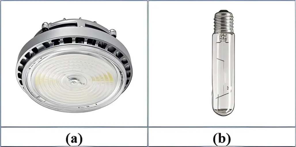 So sánh bề mặt phát sáng và độ rọi của đèn LED nhà xưởng với đèn cao áp